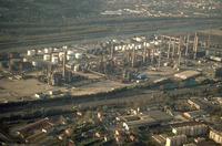 Vue aérienne de la Vallée de la Chimie au sud de Lyon